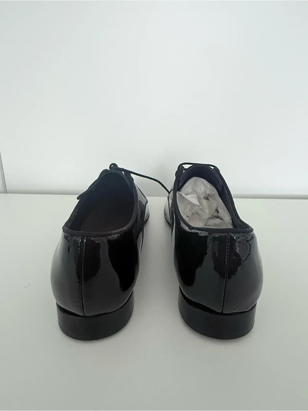 Longchamp Black Patent Leather Derby Shoes‎